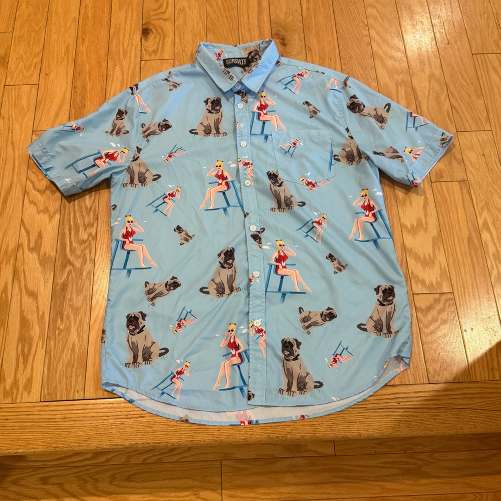 RSVLTS Light Blue Graphic Men's Shirt